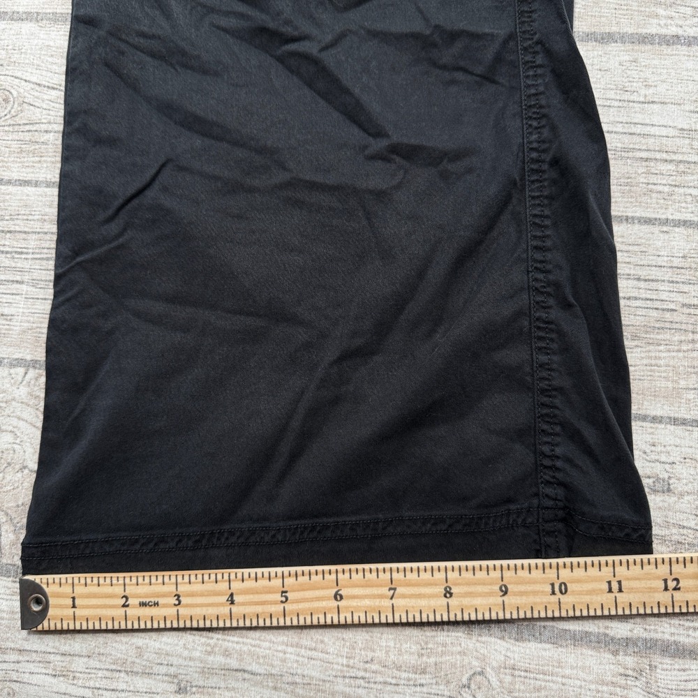 American Eagle Cargo Pants Women's 10 Long Black Wide Leg Relaxed Fit Utility - Picture 5 of 8